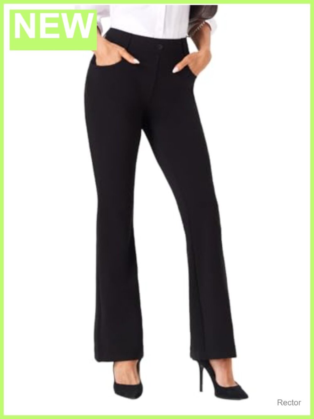 Womens Straight Leg Stretchy Dress Work Pants Business Office Slacks